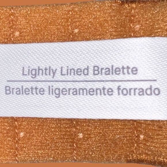 Auden Lightly Lined Orange Velvety Lace Bralette Size medium - Picture 6 of 6